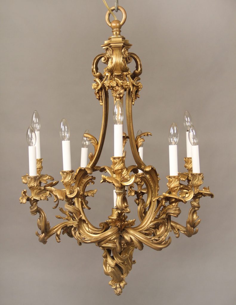 19th Century Gilt Bronze Ten Light Chandelier for Sale | Charles ...