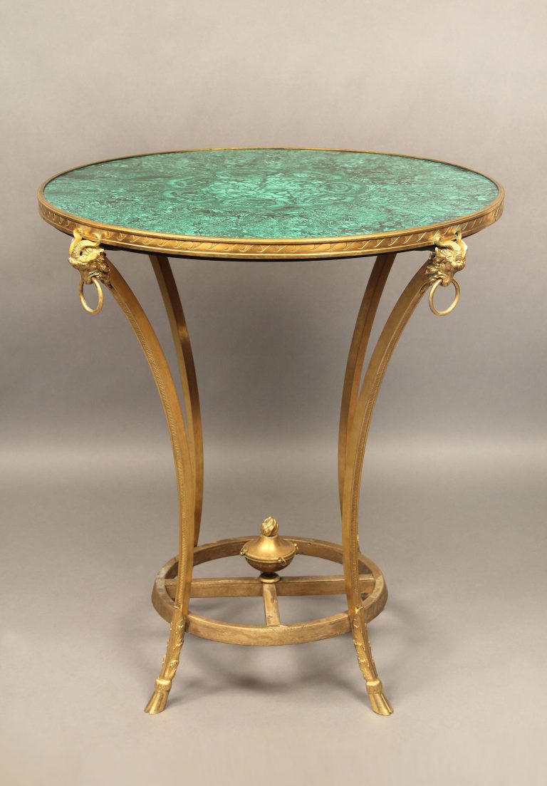 A Late 19th Century Gilt Bronze and Gilt Wood Mounted Empire Style ...