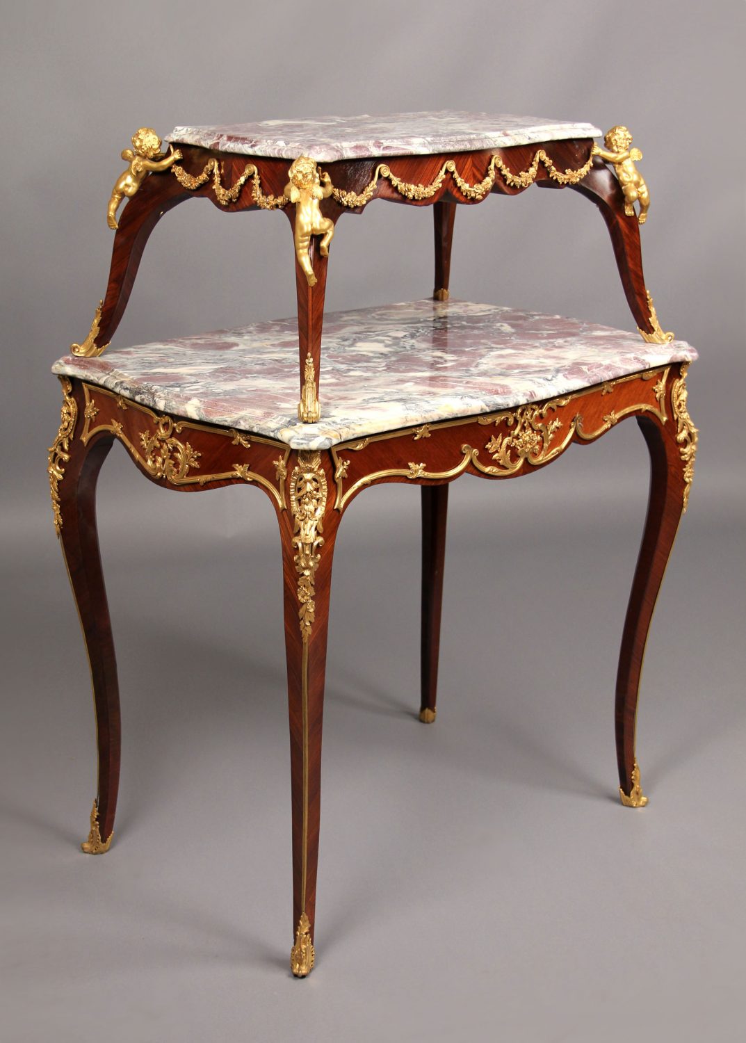 TWO LOUIS XV CARVED AND GREY-PAINTED BERGÈRES TOGETHER WITH A LOUIS XV  CARVED AND GREY-PAINTED TABOURET, MID-18TH CENTURY, Style: Silver,  Furniture, Ceramics, 2020