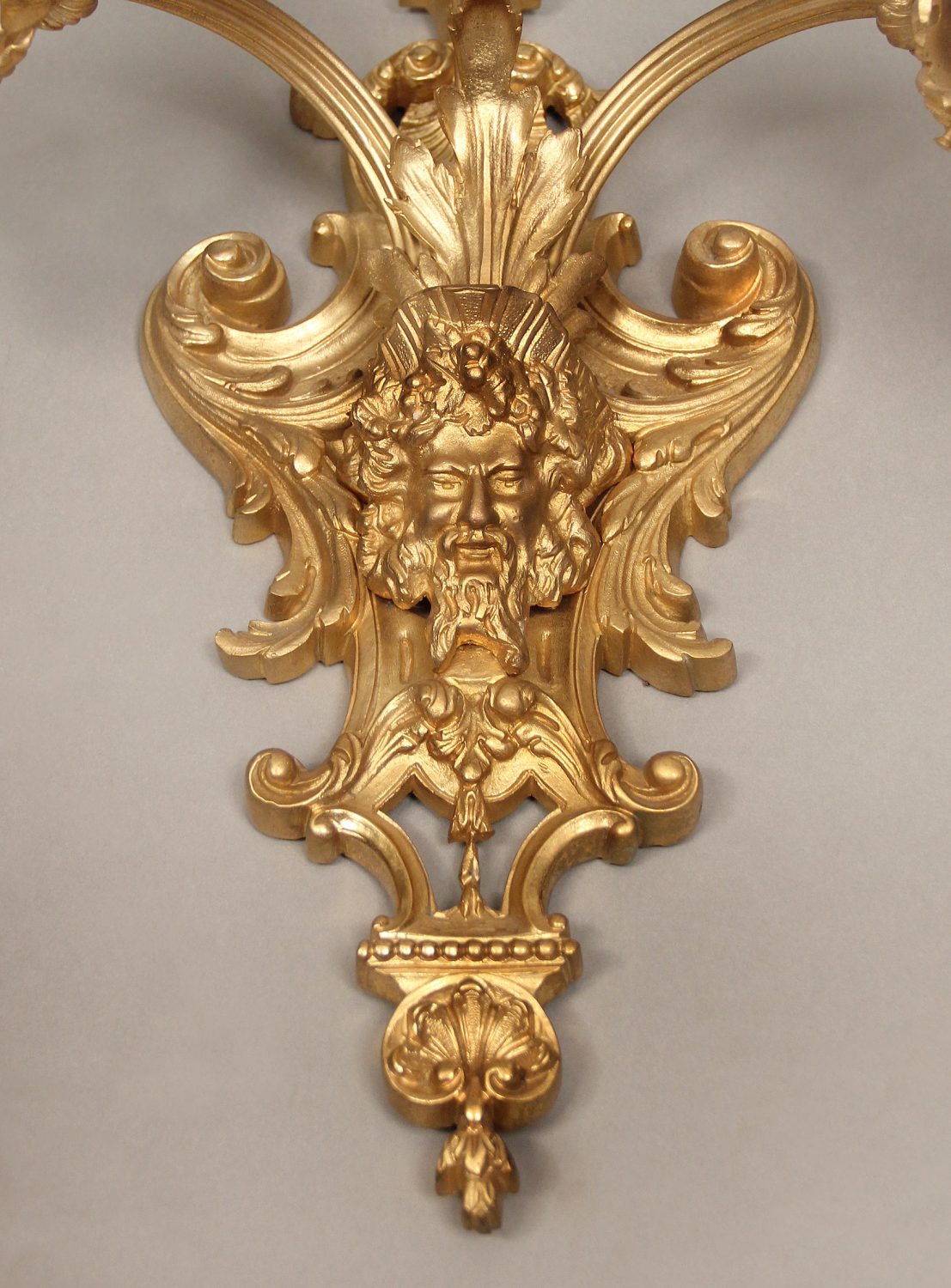 An Excellent Pair of Late 19th Century Gilt Bronze Three Light Sconces ...